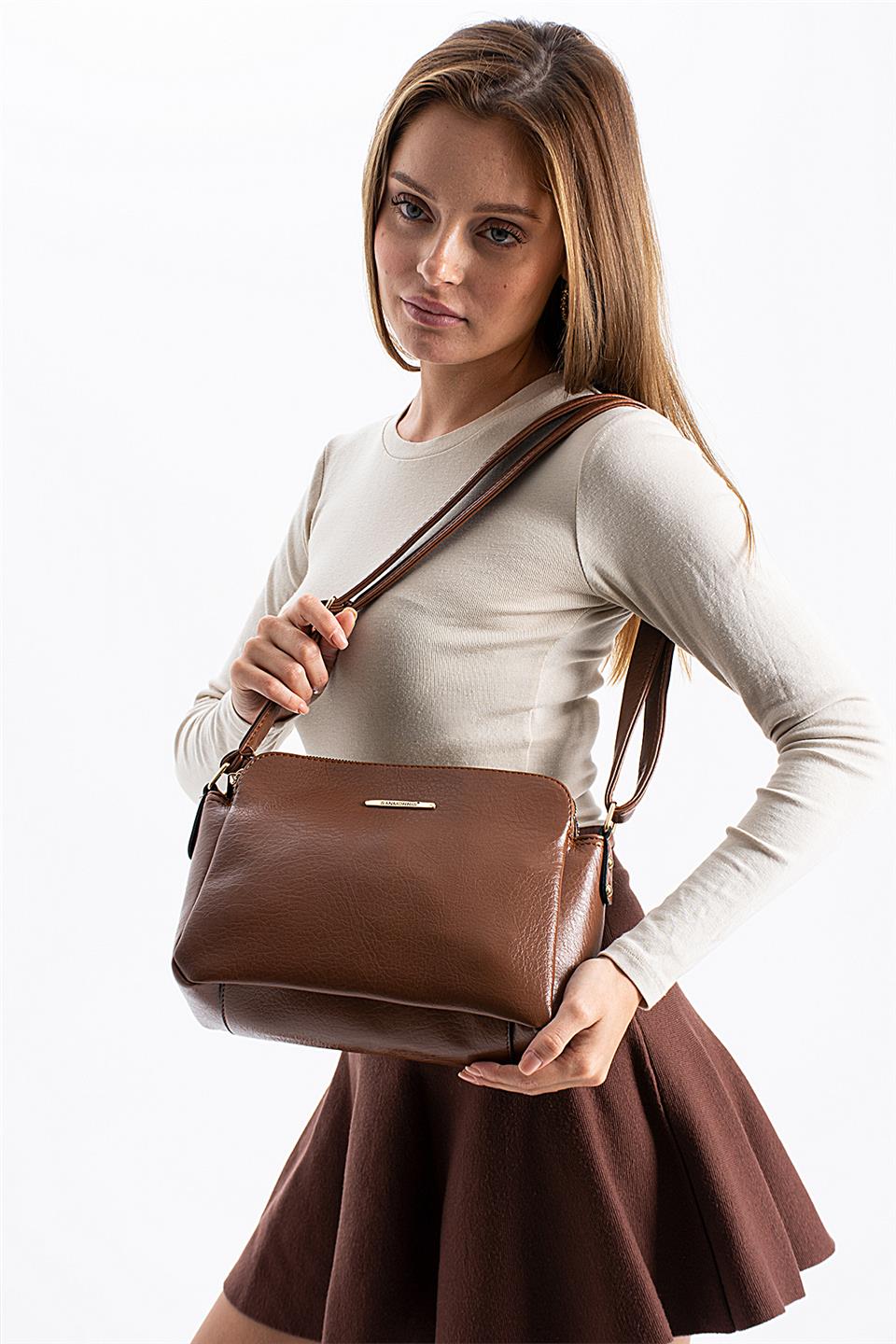 Elit 25KSNM1437C Kadın Omuz Çantası Taba