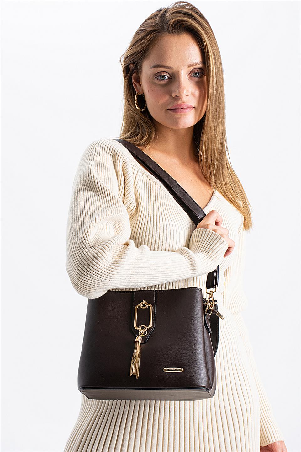 Elit 25KSNM1438C Kadın Omuz Çantası Kahverengi