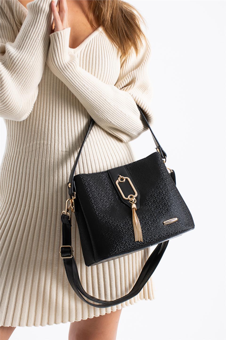 Elit 25KSNM1438C Kadın Omuz Çantası Siyah