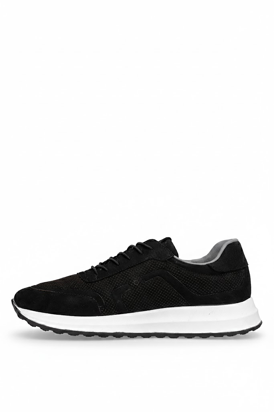 Elit 26YSLFRV800-2N Erkek Hakiki Nubuk Deri Casual Ayakkabı Siyah