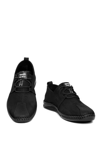 Elit AsBOR070N Erkek Hakiki Deri Casual Ayakkabı Siyah