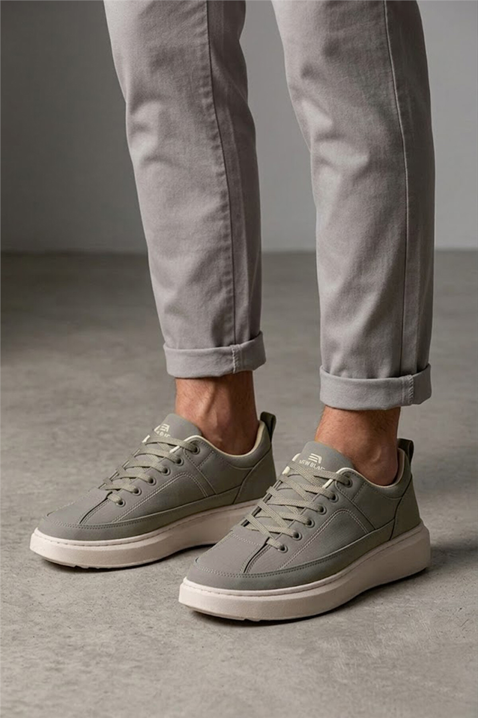 Elit ASDKVENDY Erkek Klasik Sneaker Haki