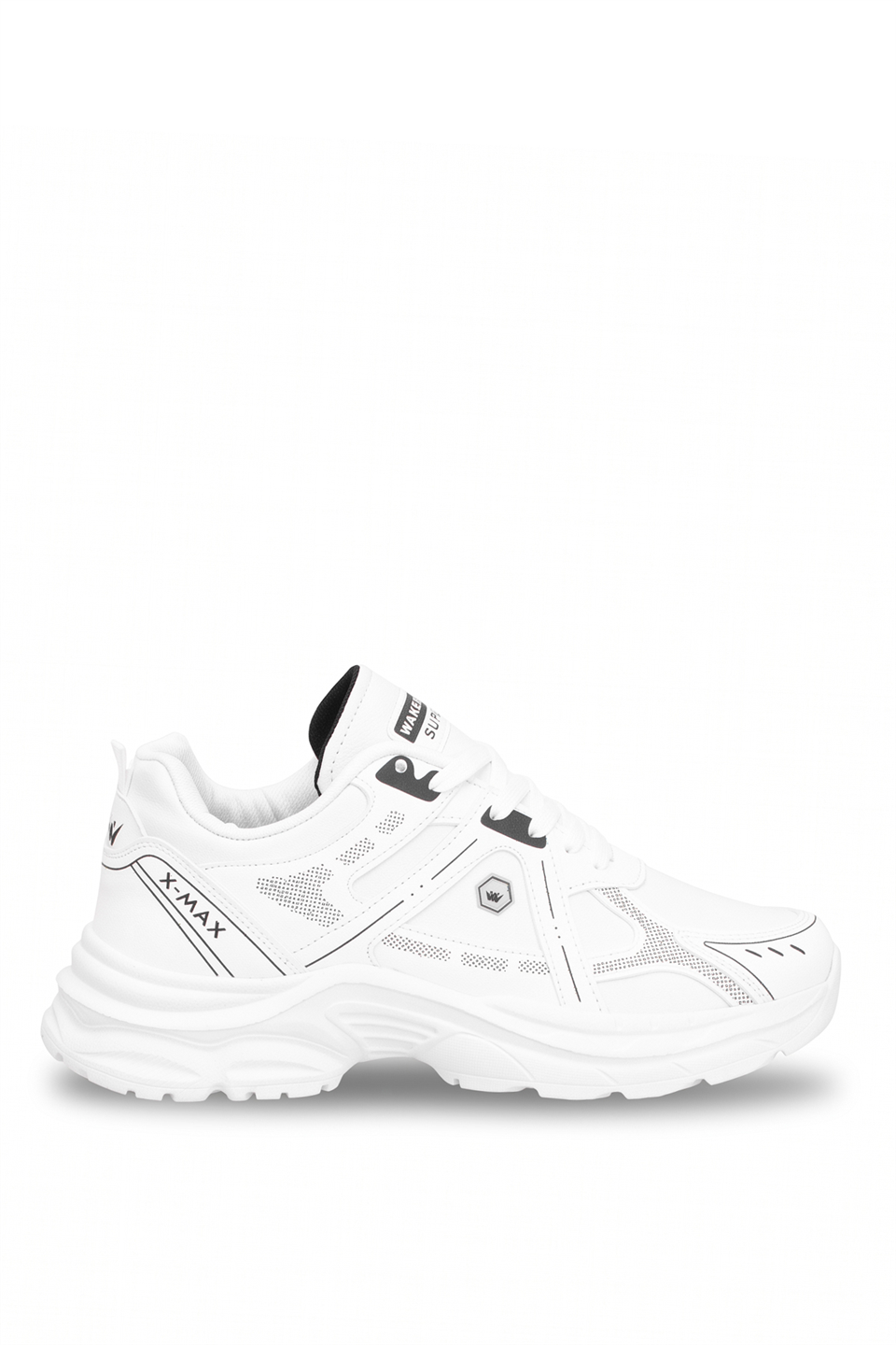 Elit ASENS4338 Erkek Klasik Sneaker Beyaz - Siyah