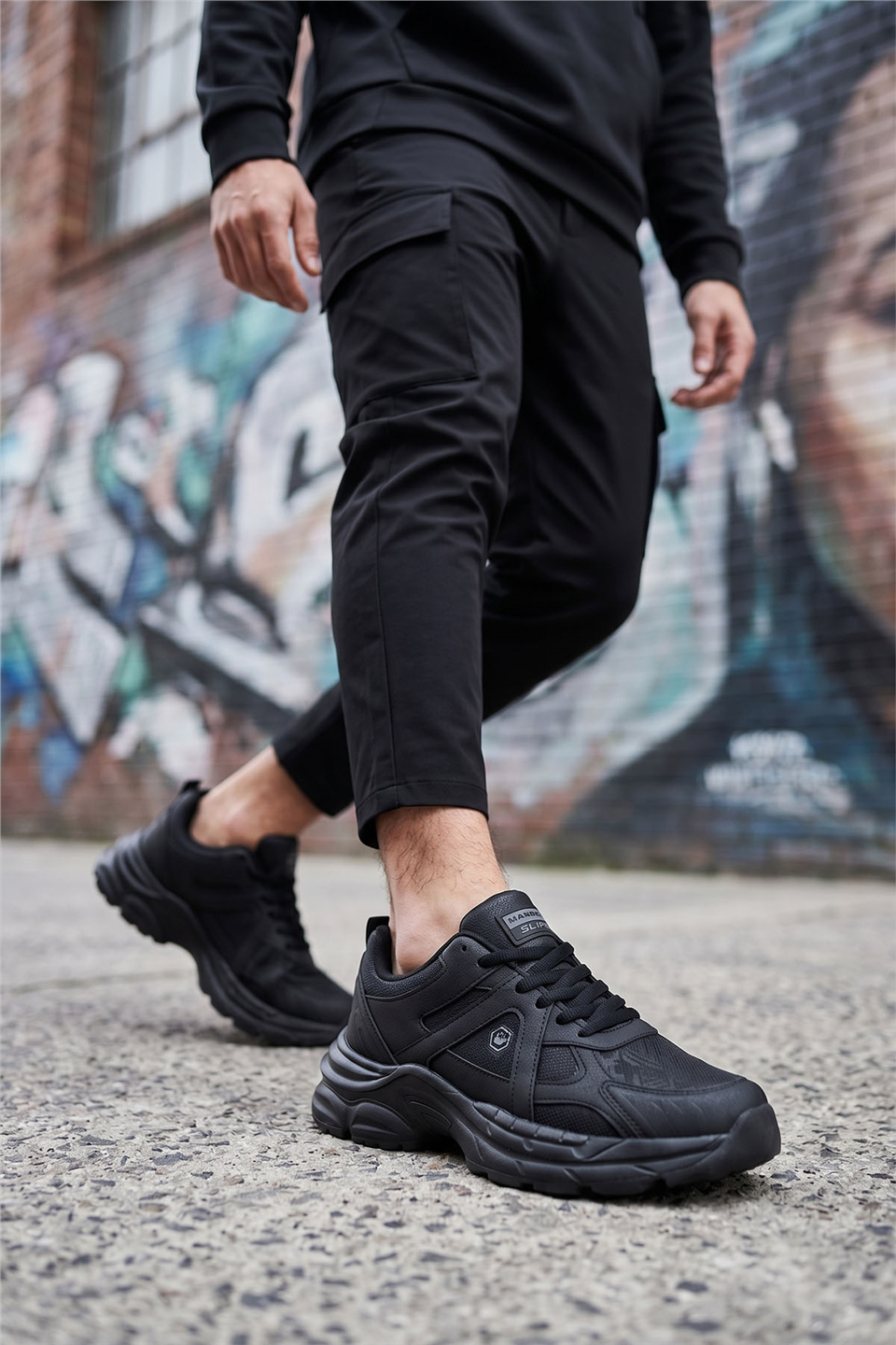 Elit ASENS4338 Erkek Klasik Sneaker Siyah