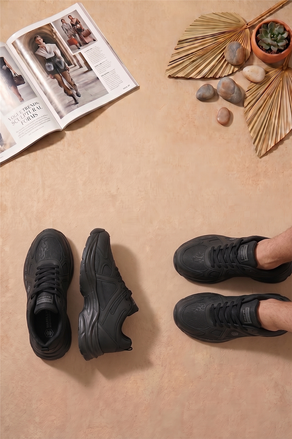 Elit ASENS4338 Erkek Klasik Sneaker Siyah