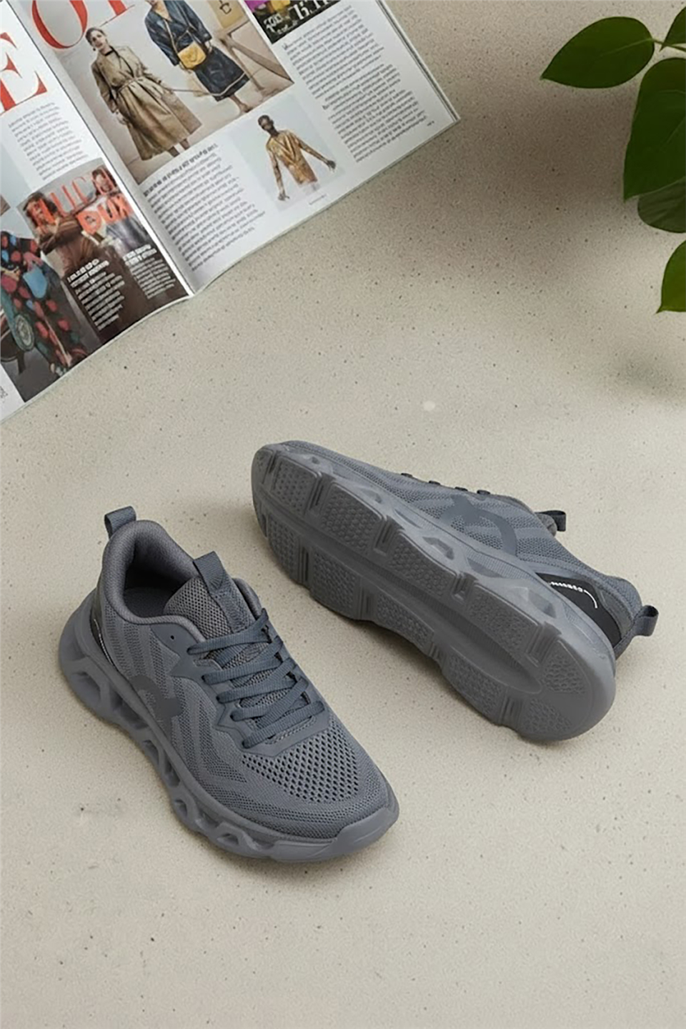 Elit ASENS4342 Erkek Klasik Sneaker Füme