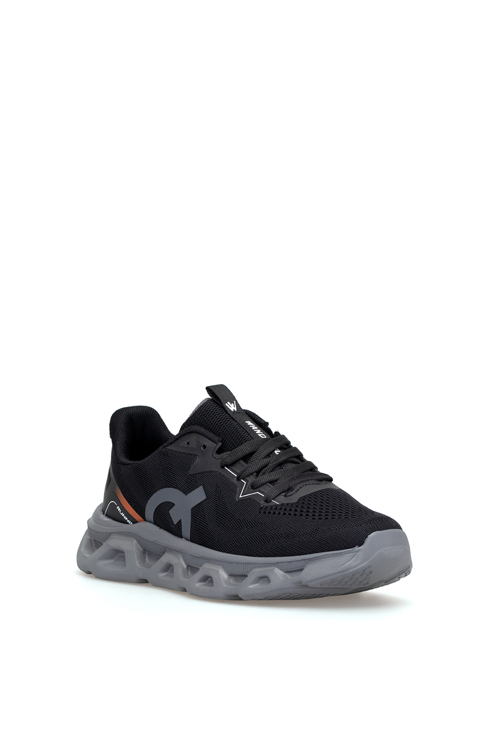 Elit ASENS4342 Erkek Klasik Sneaker Siyah - Füme