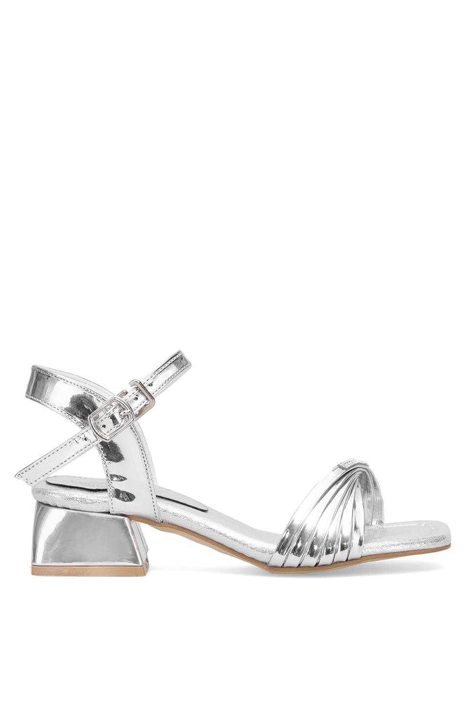 Elit ASK-F-40-25Y Filet Kız Çocuk Abiye Ayakkabı Gümüş