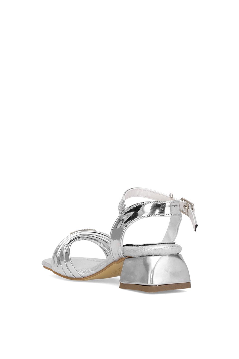 Elit ASK-P-40-25Y Patik Kız Çocuk Abiye Ayakkabı Gümüş