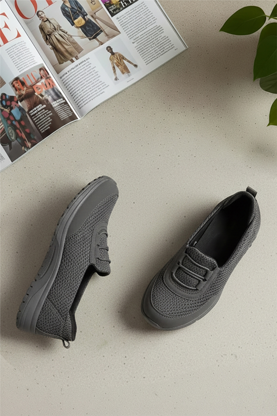 Elit ASPRF04 Anatomik Memory Taban Kadın Yürüyüş Ayakkabısı Füme