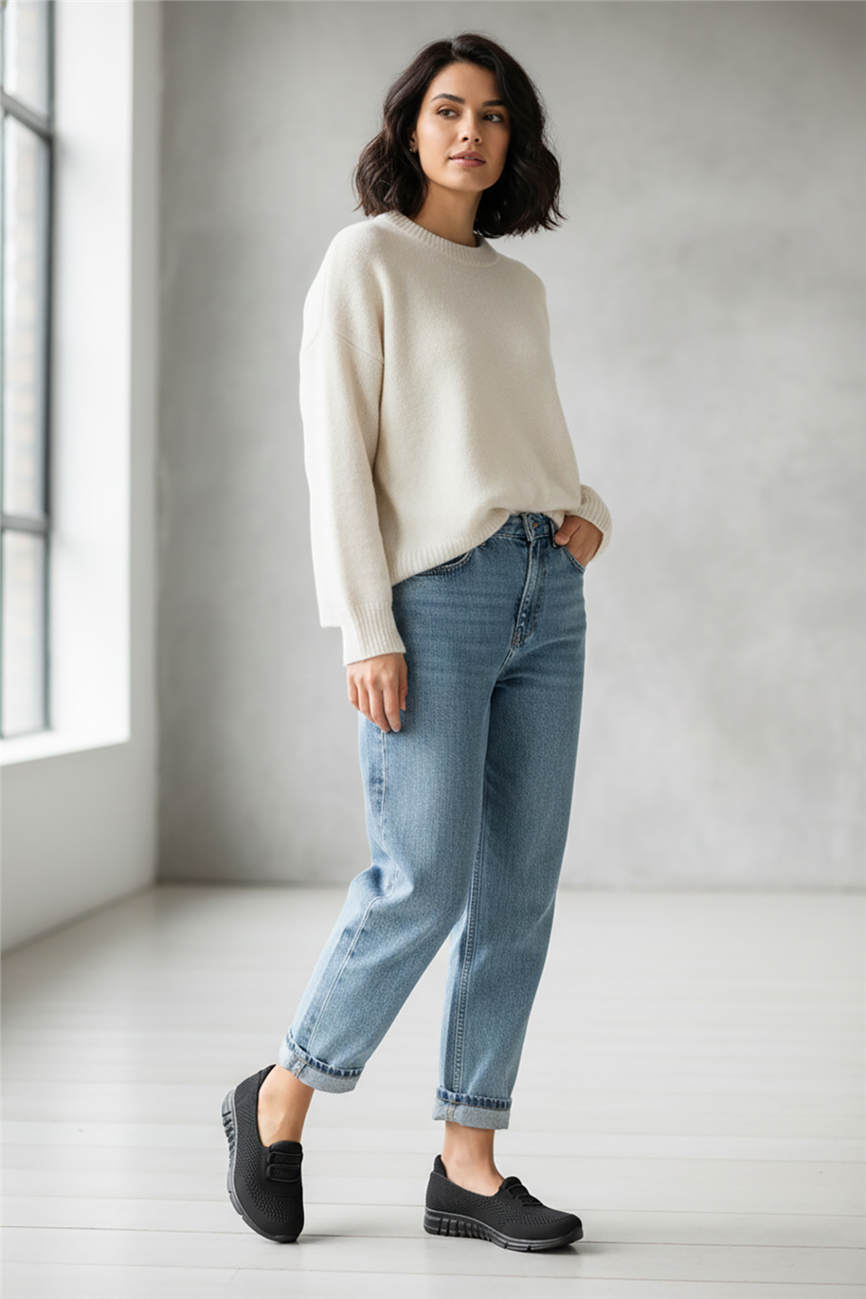 Elit ASPRF04 Anatomik Memory Taban Kadın Yürüyüş Ayakkabısı Siyah