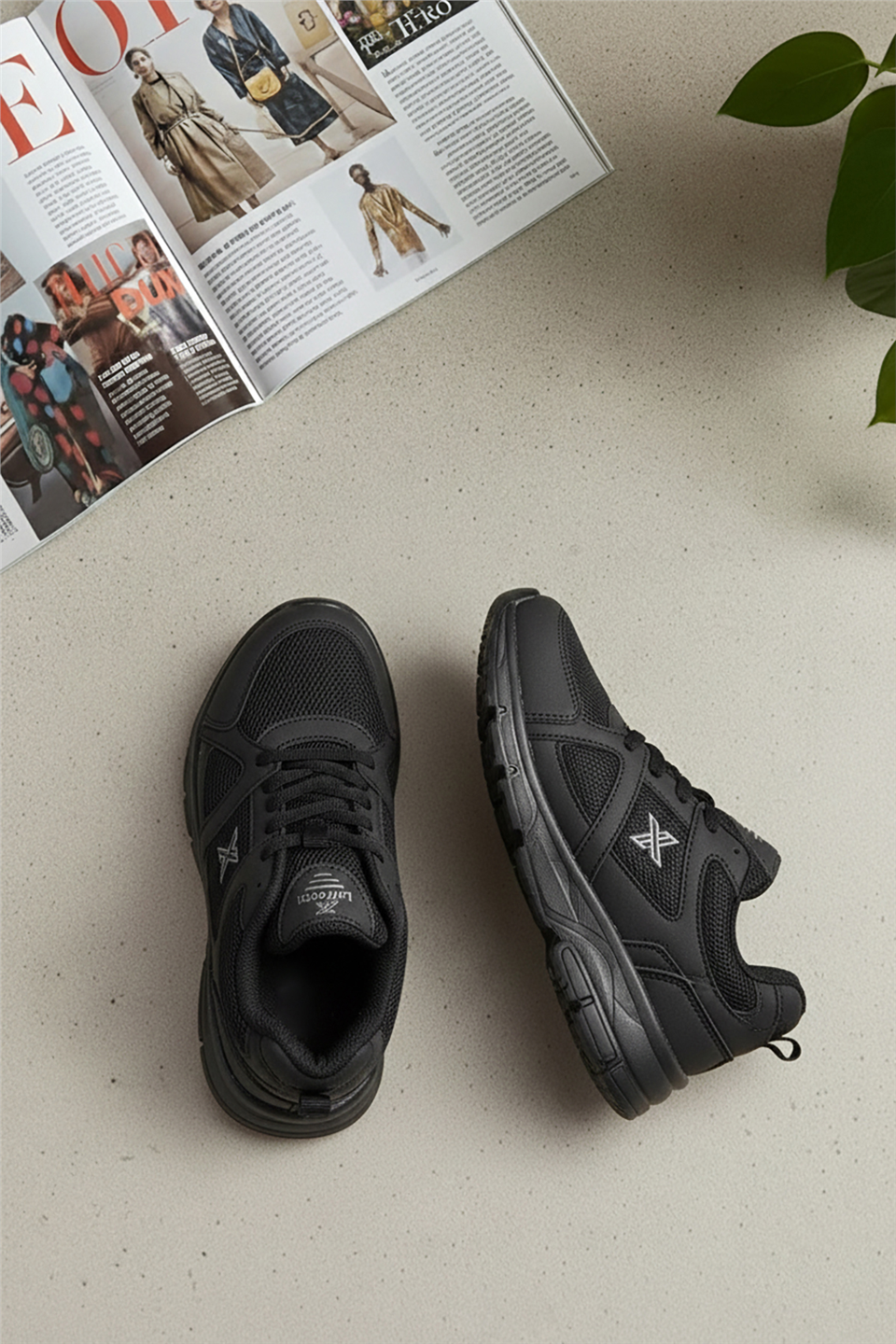 Elit ASPRT251 Erkek Klasik Sneaker Siyah - Füme