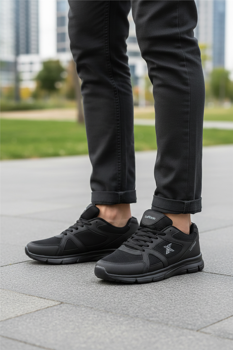 Elit ASPRT251 Erkek Klasik Sneaker Siyah - Füme