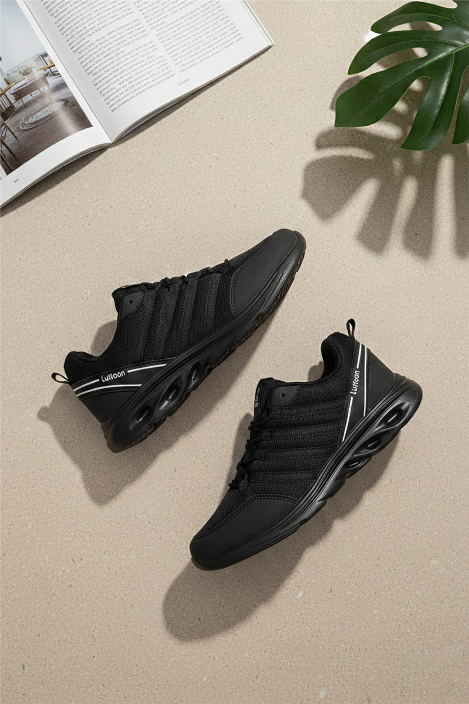 Elit ASPRT4138 Erkek Klasik Sneaker Siyah - Füme