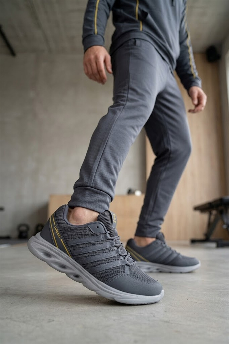 Elit ASPRT4138 Erkek Klasik Sneaker Koyu Gri