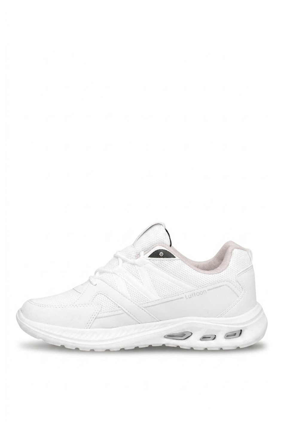 Elit ASPRT4157 Erkek Klasik Sneaker Beyaz - Gümüş