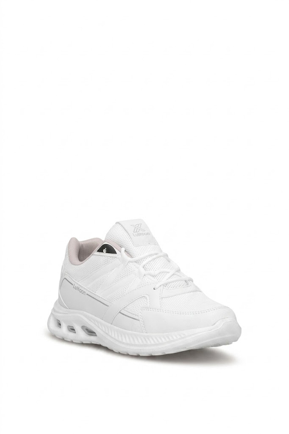 Elit ASPRT4157 Erkek Klasik Sneaker Beyaz - Gümüş