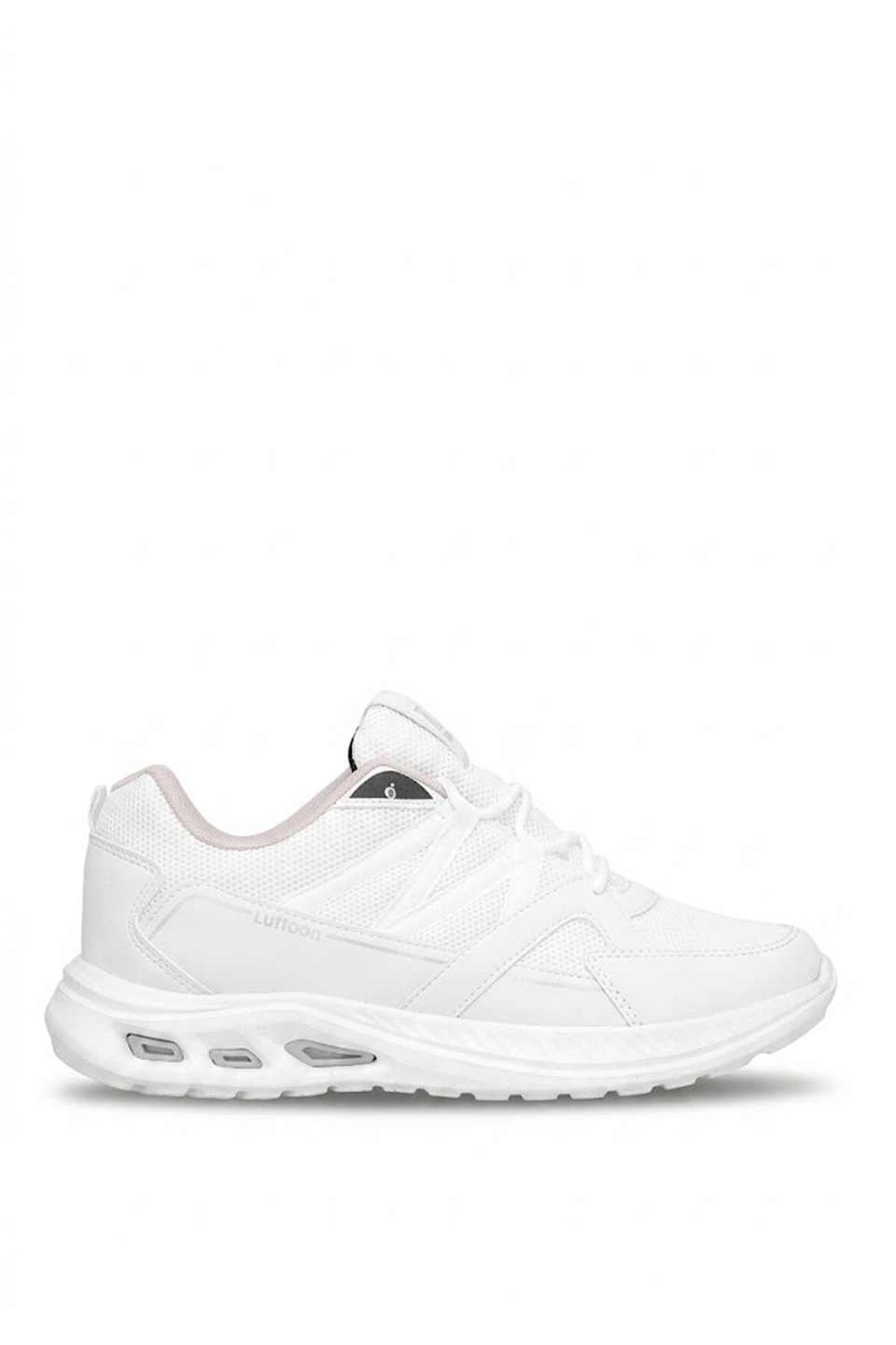 Elit ASPRT4157 Erkek Klasik Sneaker Beyaz - Gümüş