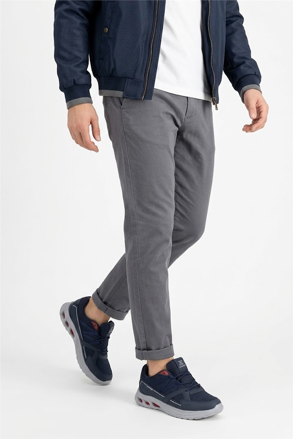 Elit ASPRT4157 Erkek Klasik Sneaker Lacivert - Kırmızı