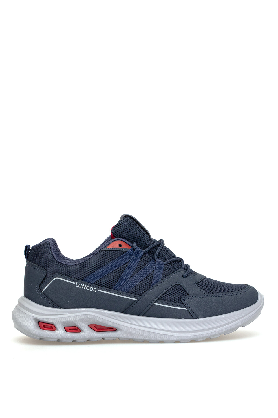 Elit ASPRT4157 Erkek Klasik Sneaker Lacivert - Kırmızı
