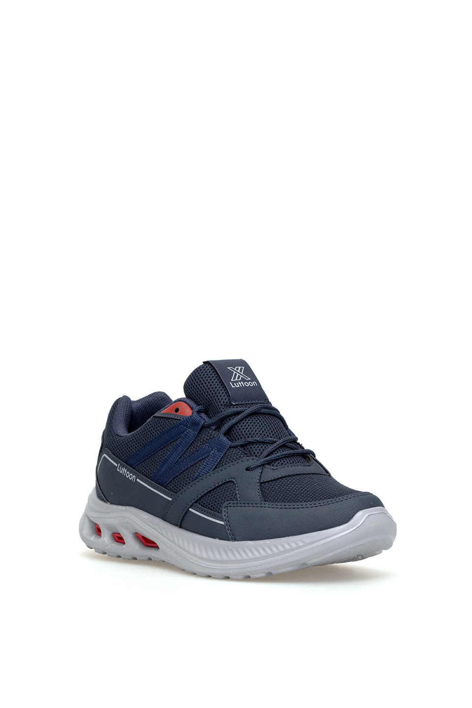 Elit ASPRT4157 Erkek Klasik Sneaker Lacivert - Kırmızı