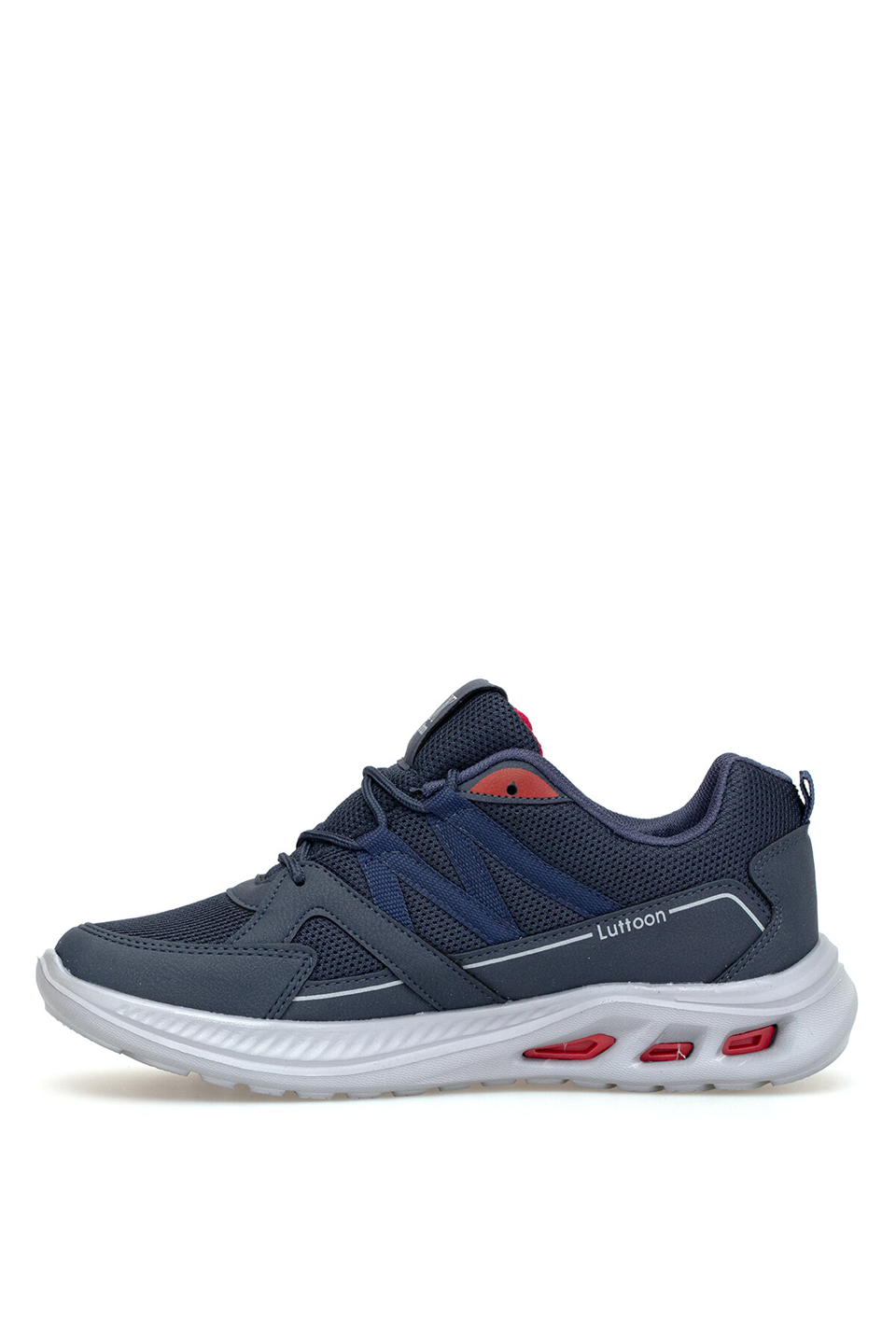 Elit ASPRT4157 Erkek Klasik Sneaker Lacivert - Kırmızı