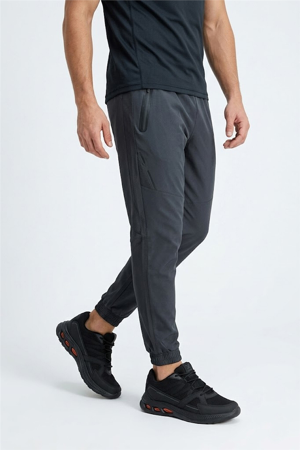 Elit ASPRT4157 Erkek Klasik Sneaker Siyah - Füme