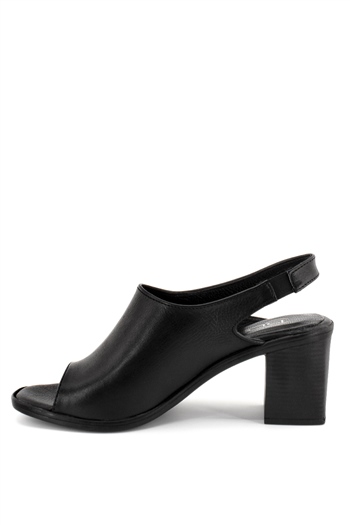 Elit Bls5453C Kadın Hakiki Deri Sandalet Siyah