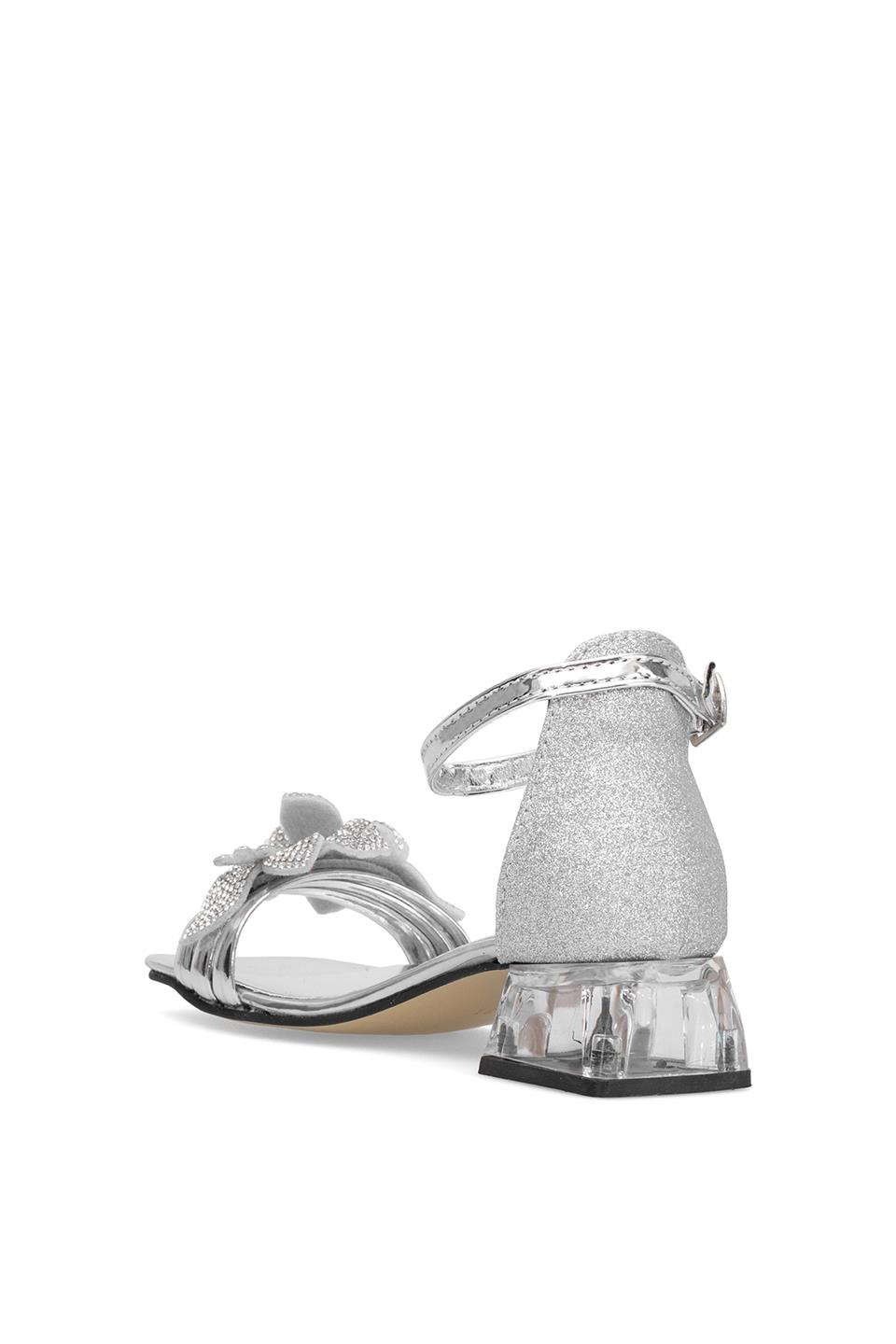 Elit BR-F-105-25Y Filet Kız Çocuk Abiye Ayakkabı Gümüş