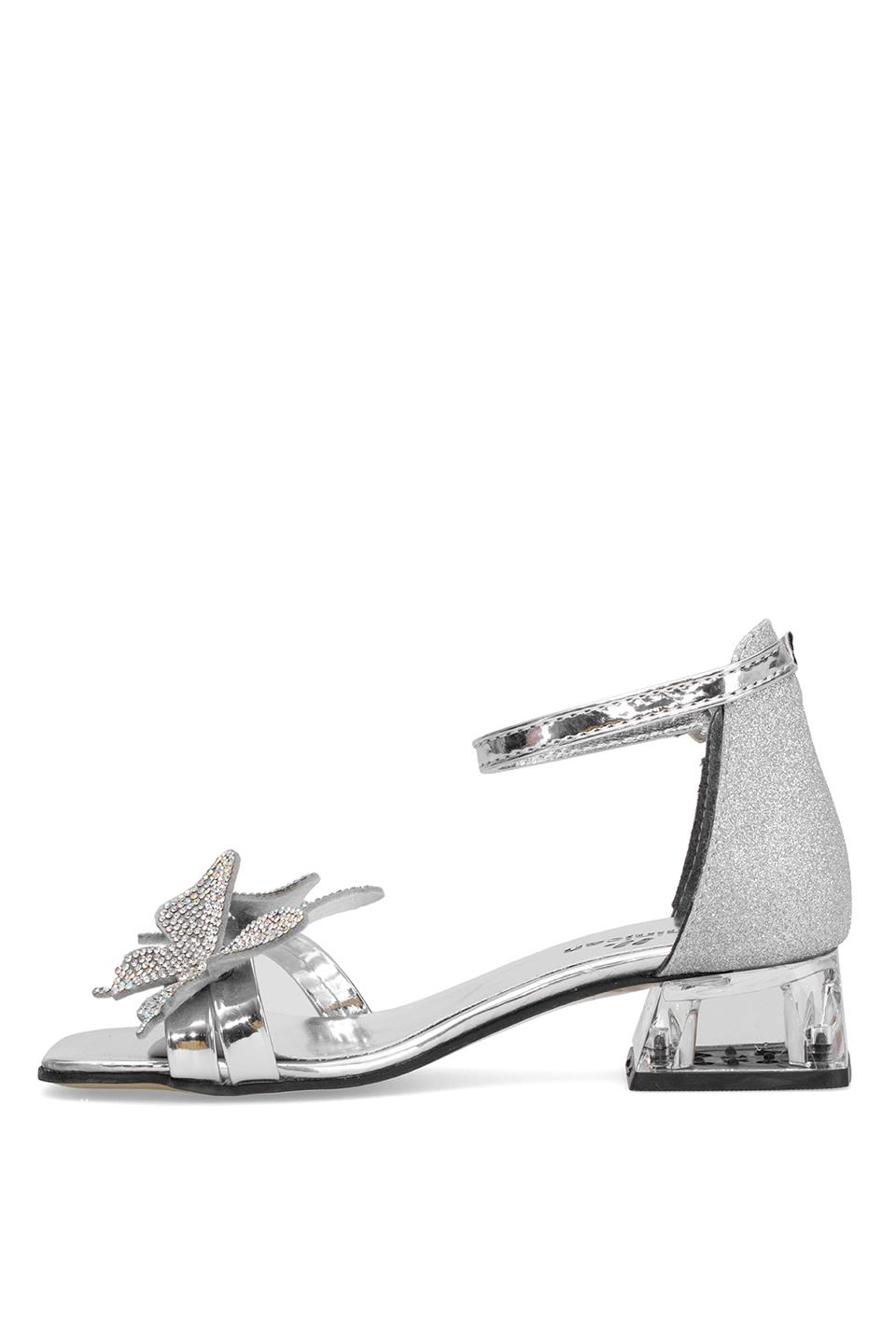 Elit BR-F-150-25Y Filet Kız Çocuk Abiye Ayakkabı Gümüş