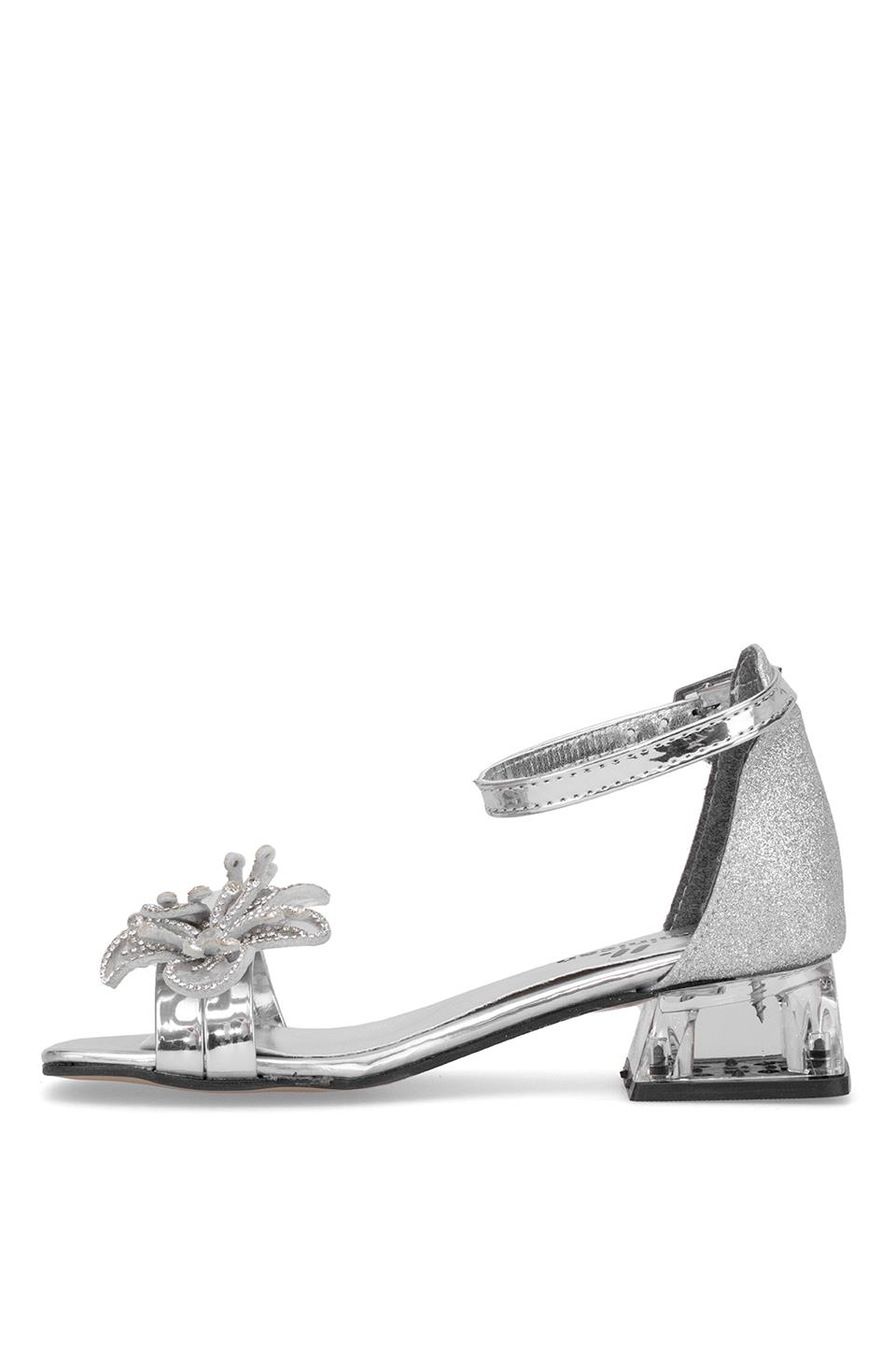 Elit BR-F-155-25Y Filet Kız Çocuk Abiye Ayakkabı Gümüş