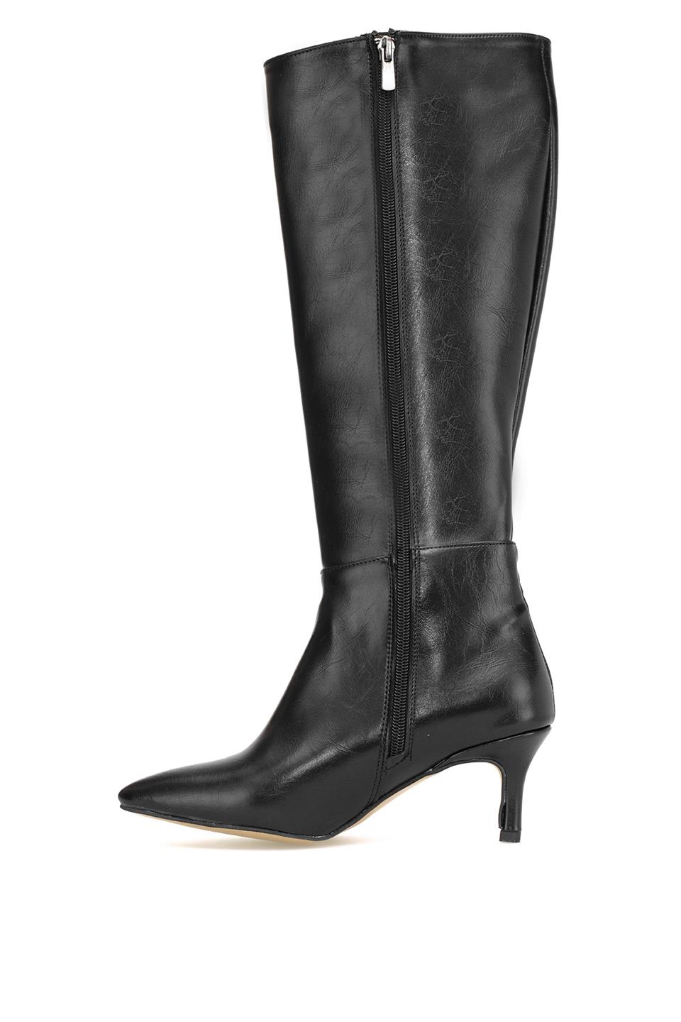 Elit Brk612C Kadın Topuklu Çizme Siyah