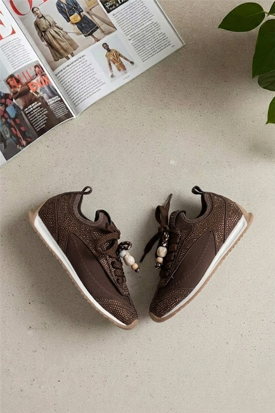 Elit BTFLRPR-S208-1 Kadın Klasik Sneaker Kahverengi