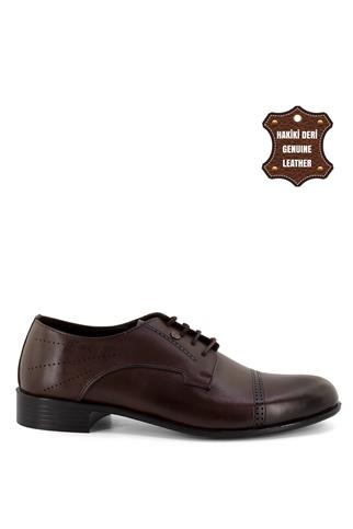 Elit BtnZIO01C Erkek Hakiki Deri Klasik Ayakkabı Kahverengi