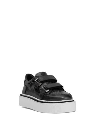 Elit DK34119 Kadın Hakiki Deri Klasik Sneaker Antrasit