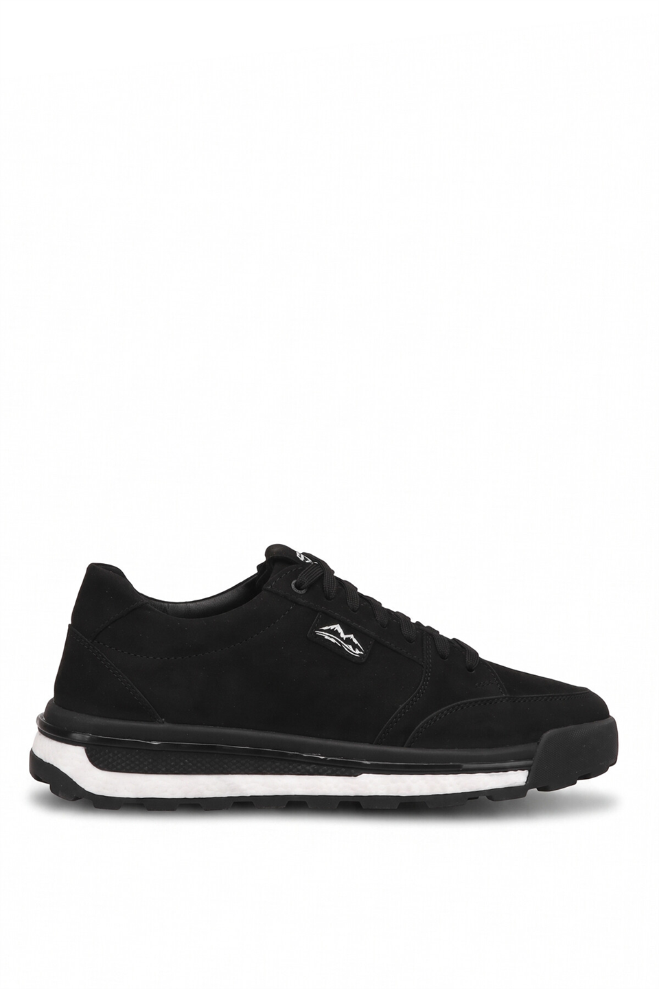 Elit ERLESR62152 Erkek Hakiki Nubuk Deri Klasik Sneaker Siyah