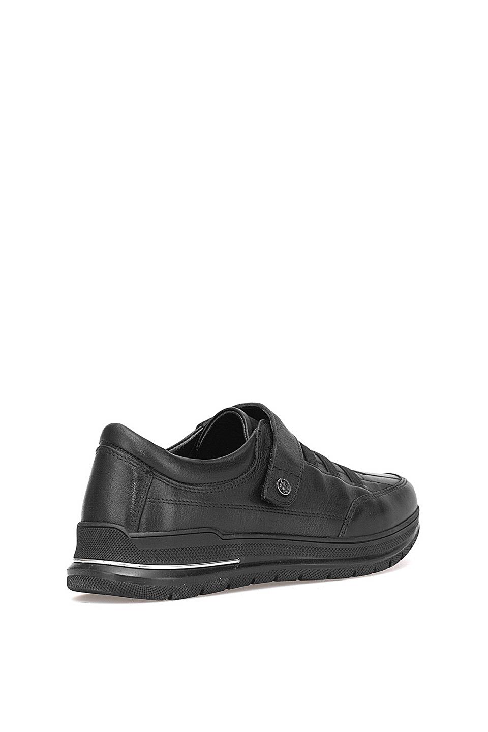 Elit ERLMAR058 Kadın Hakiki Deri Ortopedik Casual Ayakkabı Siyah