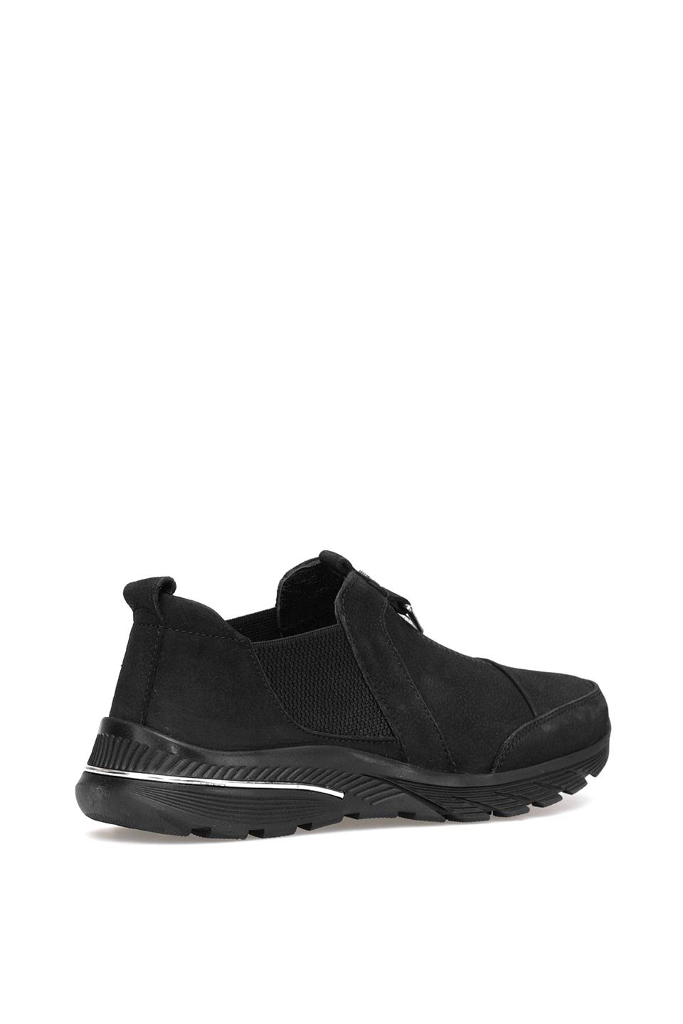 Elit ERLPLV028-D-F Kadın Hakiki Deri Ortopedik Casual Ayakkabı Siyah