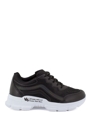 Elit Flt134C Kadın Spor Ayakkabı Siyah - Beyaz