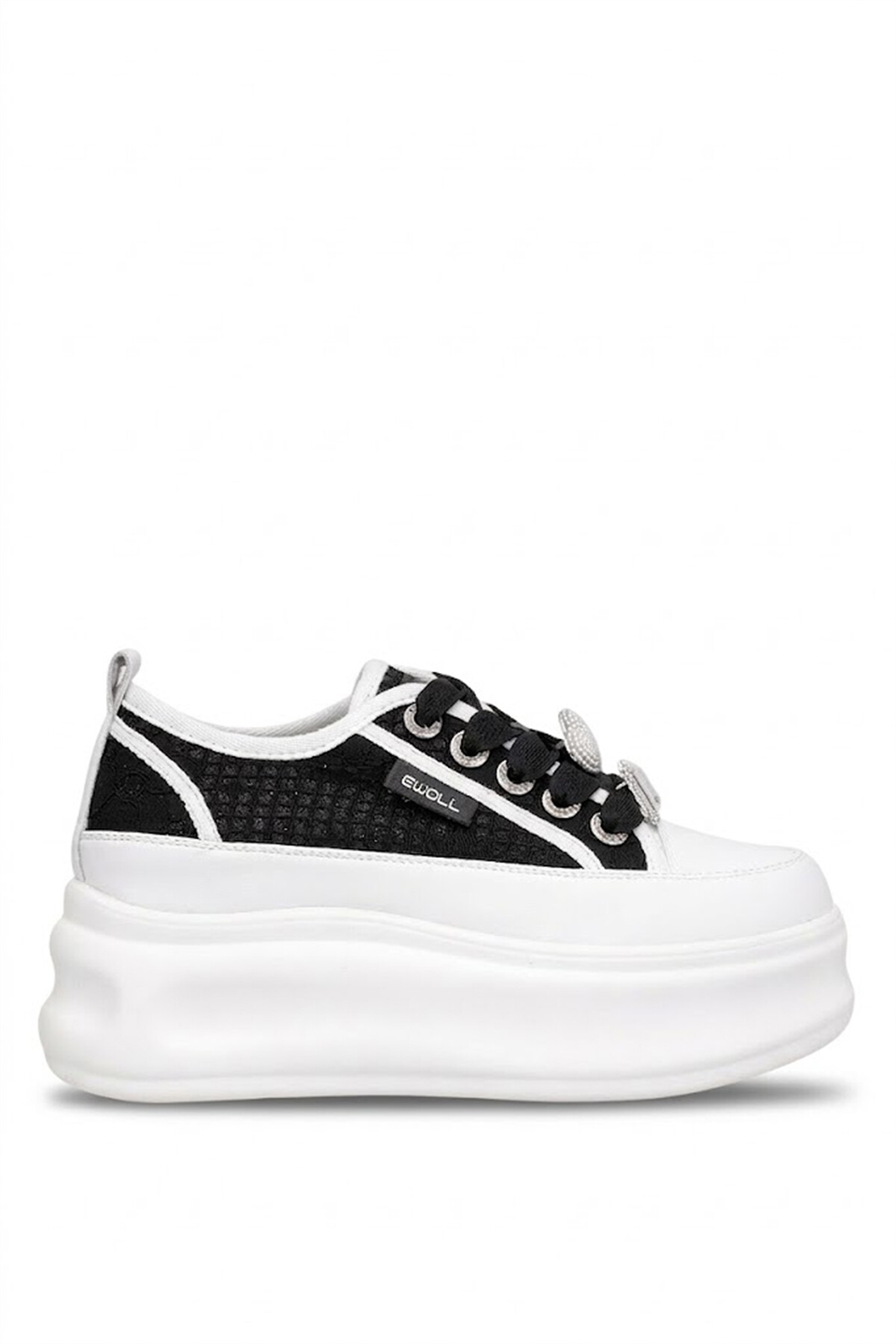 Elit HML2003 Kadın Taşlı Klasik Sneaker Siyah