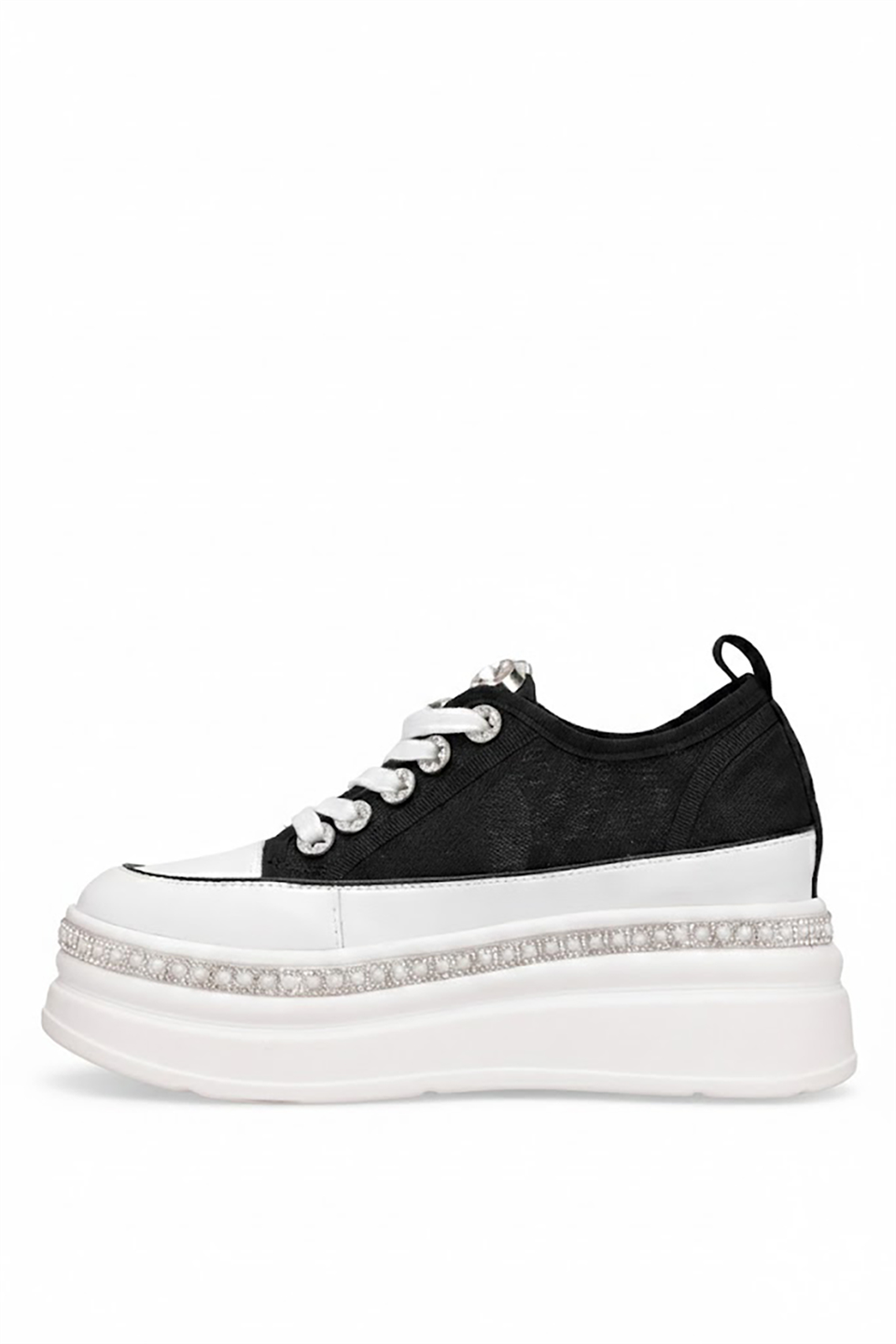 Elit HML2010 Kadın Taşlı Klasik Sneaker Siyah