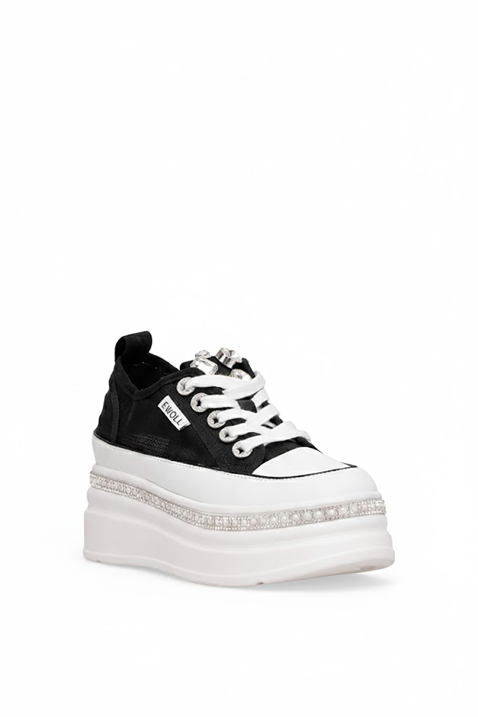 Elit HML2010 Kadın Taşlı Klasik Sneaker Siyah
