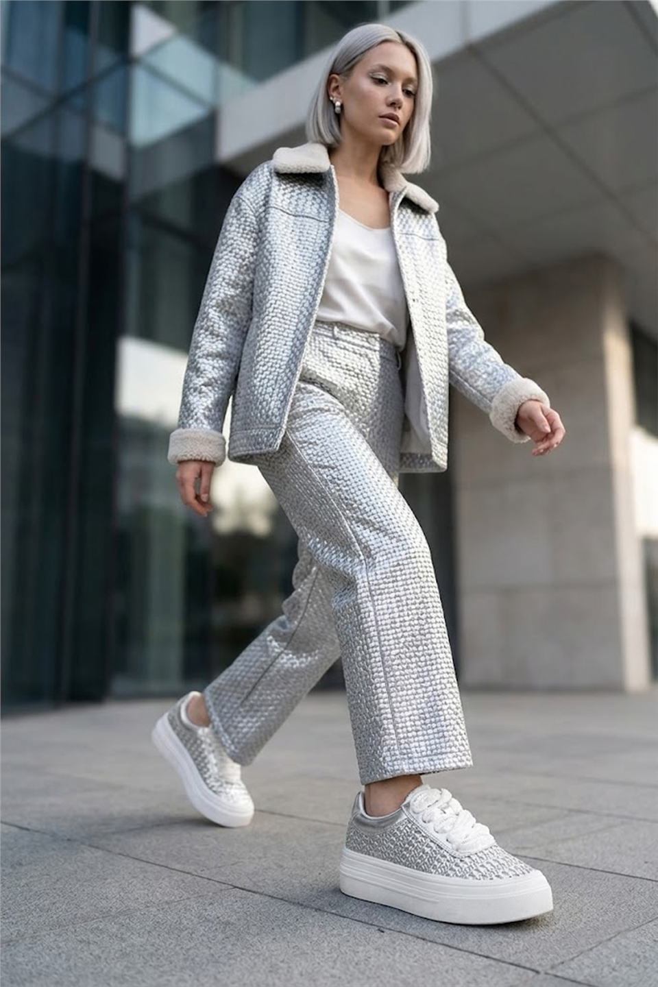 Elit HML2019 Kadın Casual Ayakkabı Gümüş