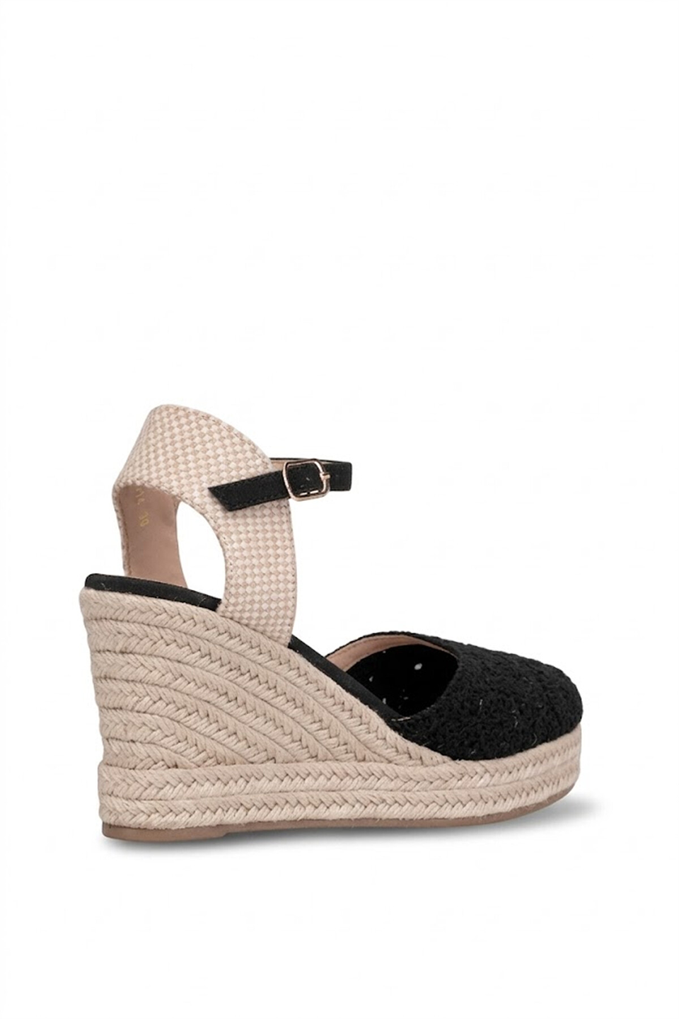 Elit HML4014 Kadın Dolgu Topuk Sandalet Siyah