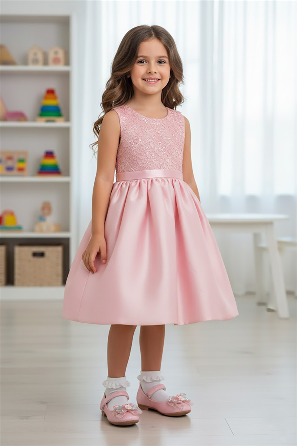 Elit HY-B-506-26Y Bebe Kız Çocuk Babet Pembe