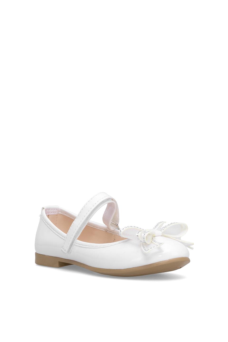 Elit HY-F-10003-25Y Filet Kız Çocuk Babet Beyaz