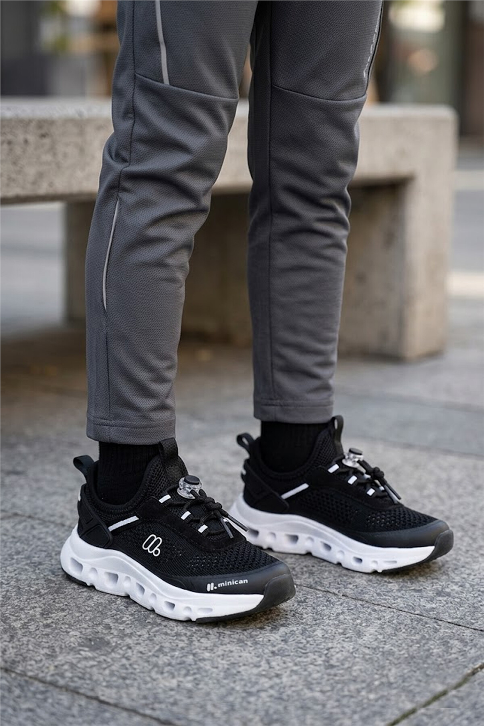 Elit İH1-F-BZX001-26Y Filet Erkek Çocuk Klasik Sneaker Siyah