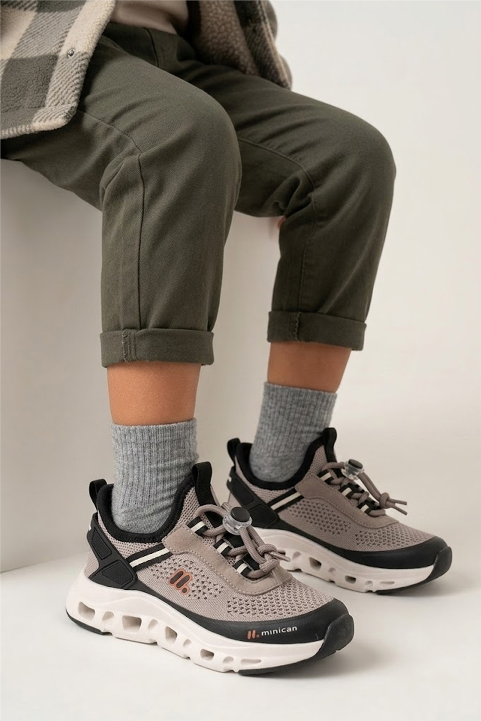 Elit İH1-F-BZX001-26Y Filet Kız Çocuk Klasik Sneaker Kum