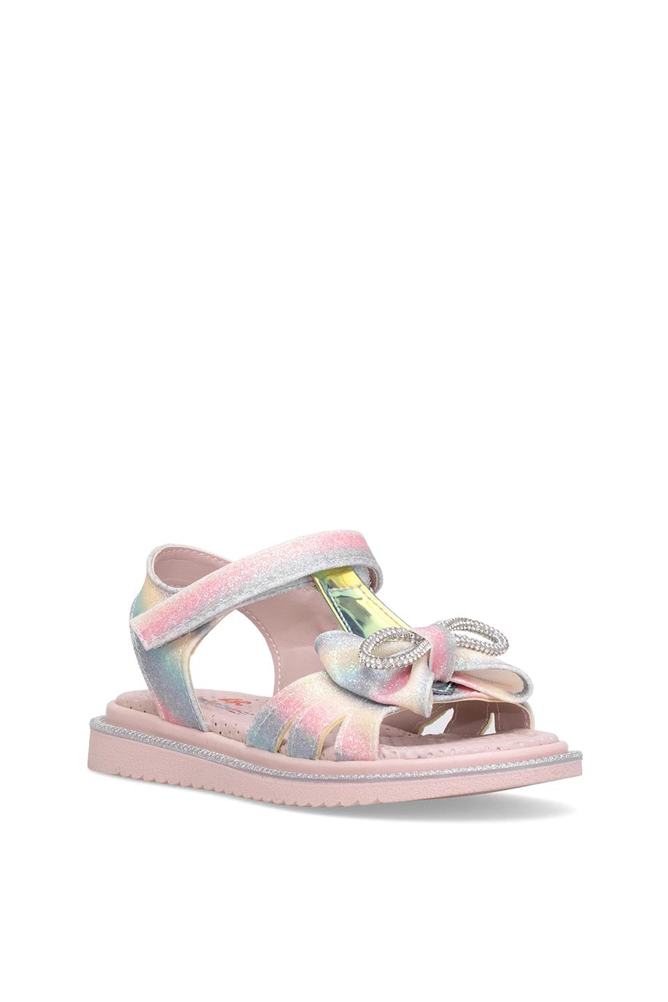 Elit J-P-600-25Y Patik Kız Çocuk Düz Sandalet Gökkuşağı