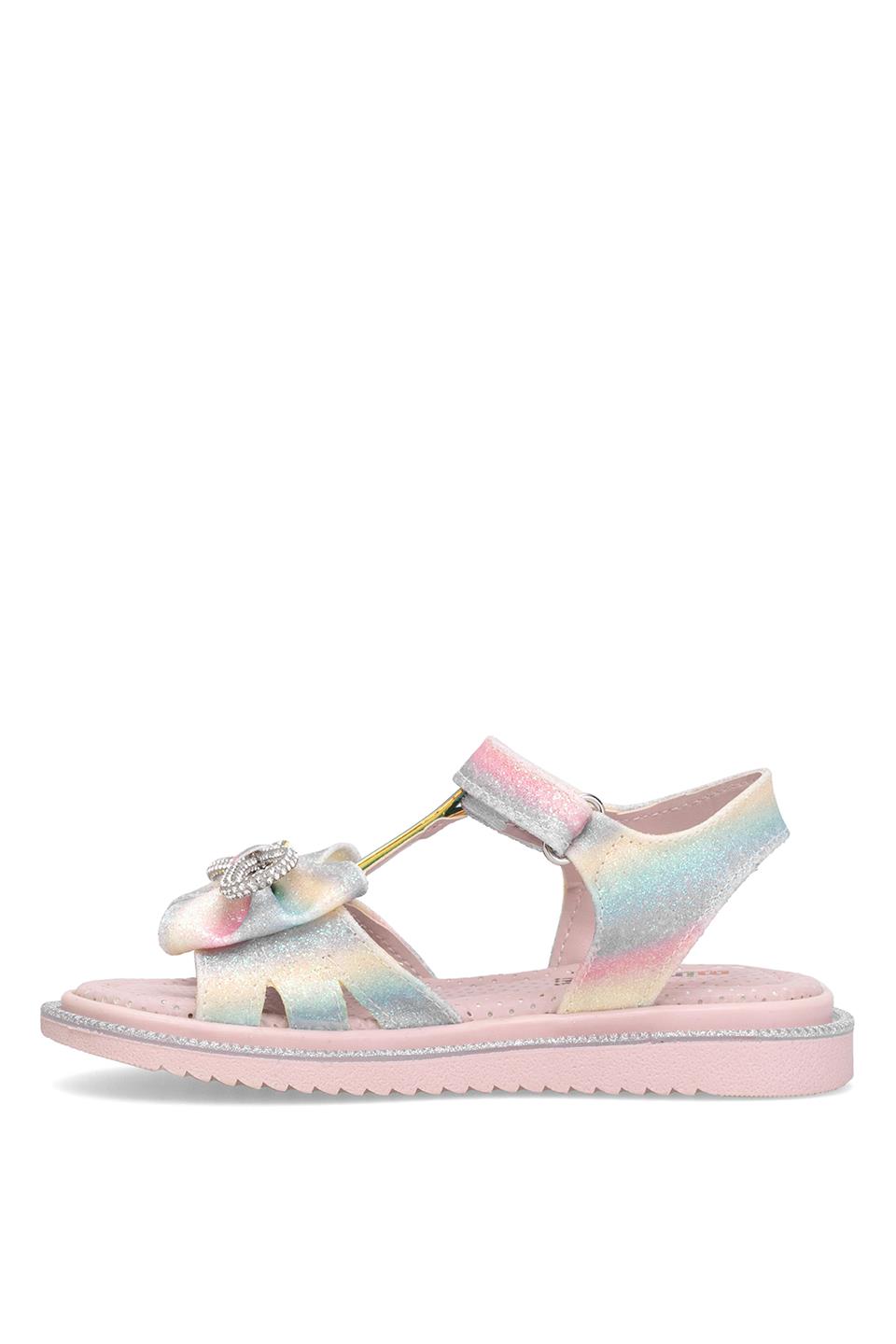 Elit J-P-600-25Y Patik Kız Çocuk Düz Sandalet Gökkuşağı